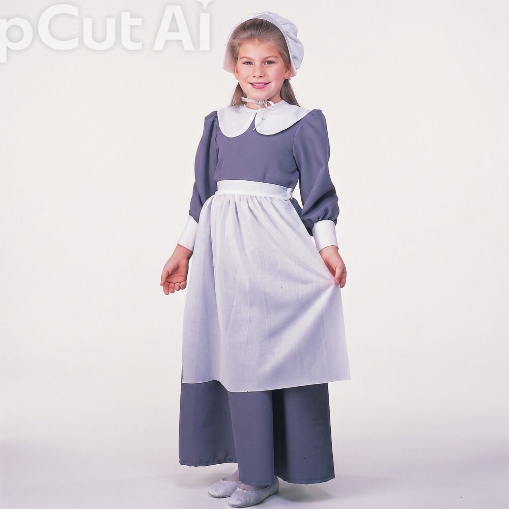 Pilgrim Girl Dress Thanksgiving Costume Size Small School Child Colonial Days